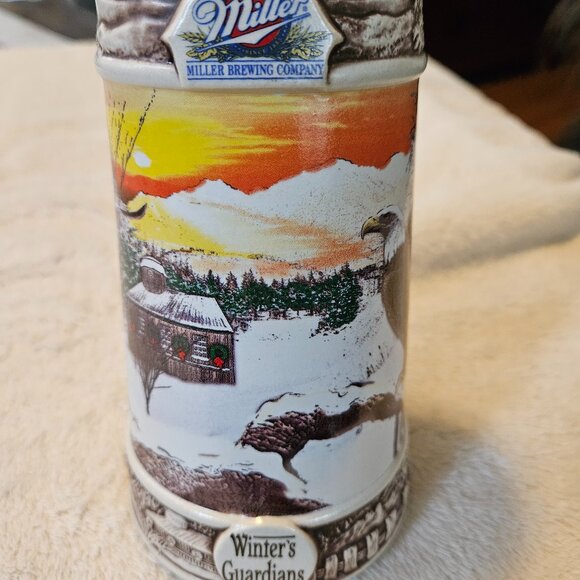 Miller Brewing Co - "Winter's Guardians" Stein - America's Majestic Wildlife - Picture 1 of 9